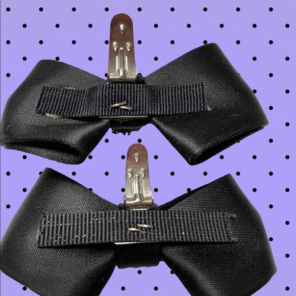 Shoe clips — black bow with rhinestones - Picture 3 of 4